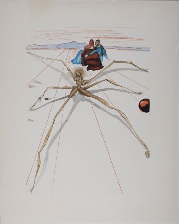 Lithographie Dali - Quittant la corniche de la colère