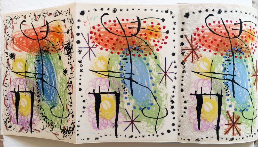Illustriertes Buch Miró - R. Cazelles. LA RAME ET LA ROUE. Lithographie de Joan Miro signée et numérotée (1960)