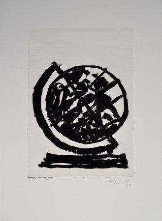 Linolschnitt Kentridge - Rebus Globe