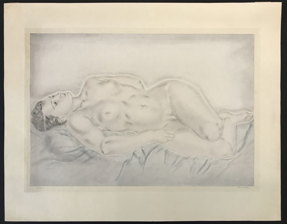 Radierung Und Aquatinta Foujita - Reclining Nude (From Femmes)