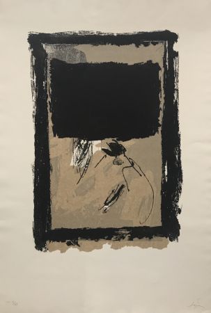 Stich Tàpies - Rectangle Noir et Collage