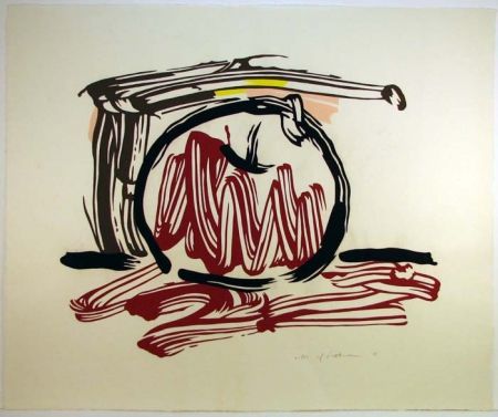 Holzschnitt Lichtenstein - Red Apple