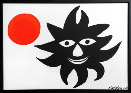 Lithographie Calder - Red Sun