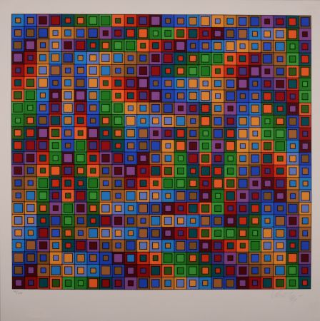 Lithographie Vasarely - Reflets b, 1978 - Hand-signed & numbered!