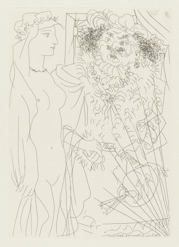 Stich Picasso - Rembrandt et Femme