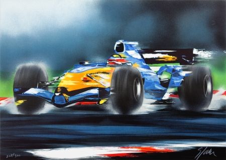 Lithographie Spahn - Renault F1