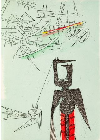Illustriertes Buch Lam - René Char. LE REMPART DE BRINDILLES. 5 gravures de Wilfredo Lam (Broder Editeur 1953).