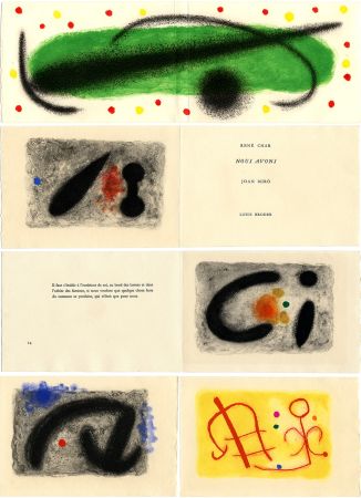 Illustriertes Buch Miró - René Char. NOUS AVONS. 5 gravures en couleurs (L. Broder, Paris 1959)