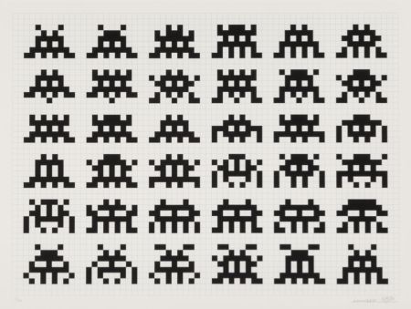 Siebdruck Invader - Repetition Variation Evolution