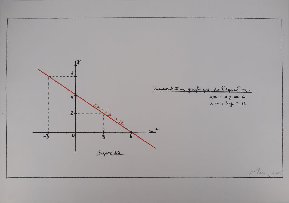Siebdruck Venet - Représentation de l'équation
