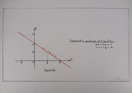 Siebdruck Venet - Représentation de l'équation