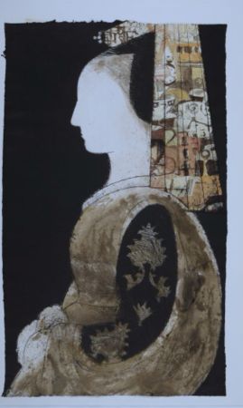 Radierung Und Aquatinta Valdés - Retrato de mujer con mantilla