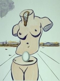 Lithographie Dali - Retrospective II : The Birth of Venus (Torso)