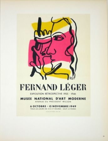 Lithographie Leger - Retrospective  Musée D'Art Moderne 