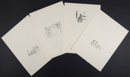 Lithographie Marquet - Rhapsodie Parisienne, 1950 - Suite of 19 lithographs