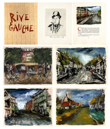 Illustriertes Buch Vlaminck - RIVE GAUCHE. Quartier latin - Plaisance - Montparnasse - Les Quais - Saint-Germain-des-Prés. Exemplaire avec suite et gravure aquarellée par Vlaminck.