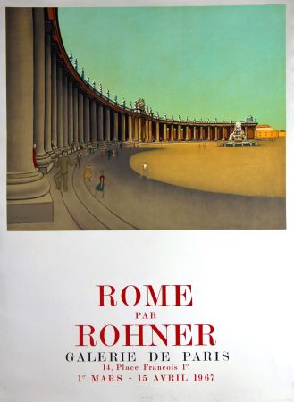 Lithographie Rohner - Rome  Galerie de Paris