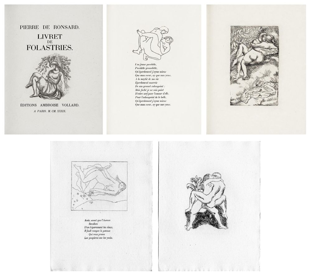 Illustriertes Buch Maillol - Ronsard : LIVRET DE FOLASTRIES. 43 gravures originales (1939)
