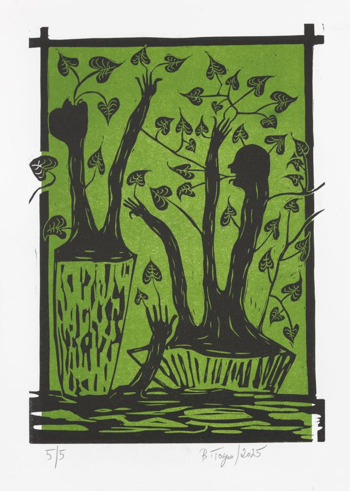 Linolschnitt Toguo - Roots 1