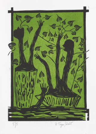 Linolschnitt Toguo - Roots 1