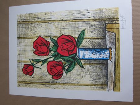 Lithographie Buffet - Roses