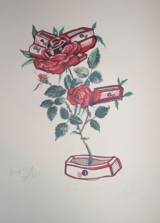 Lithographie Dali - Roses of Memory (surrealistic flowers)