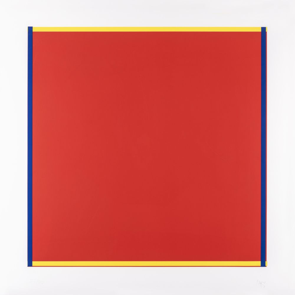 Siebdruck Knoebel - Rot, Gelb, Weiss, Blau 04
