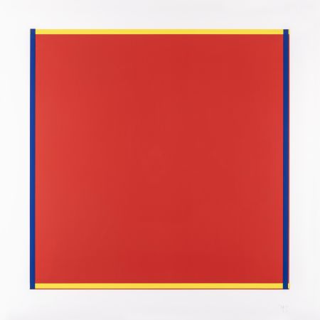 Siebdruck Knoebel - Rot, Gelb, Weiss, Blau 04
