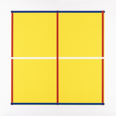 Siebdruck Knoebel - Rot, Gelb, Weiss, Blau 05
