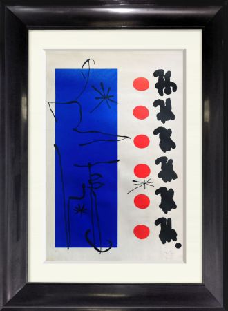 Lithographie Miró - ROUGE ET BLEU