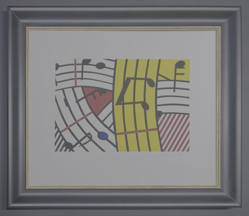 Siebdruck Lichtenstein - Roy Lichtenstein ( 1923 -1997 ) –  Composition IV - Screenprint on Rives BFK paper - 1995