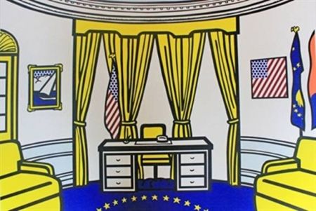 Siebdruck Lichtenstein - Roy Lichtenstein (American, 1923-1997) Oval Office 1992 Screenprint 30 x 39.25 inches   (76.2 x 99.7 cm) Signed, dated and numbered