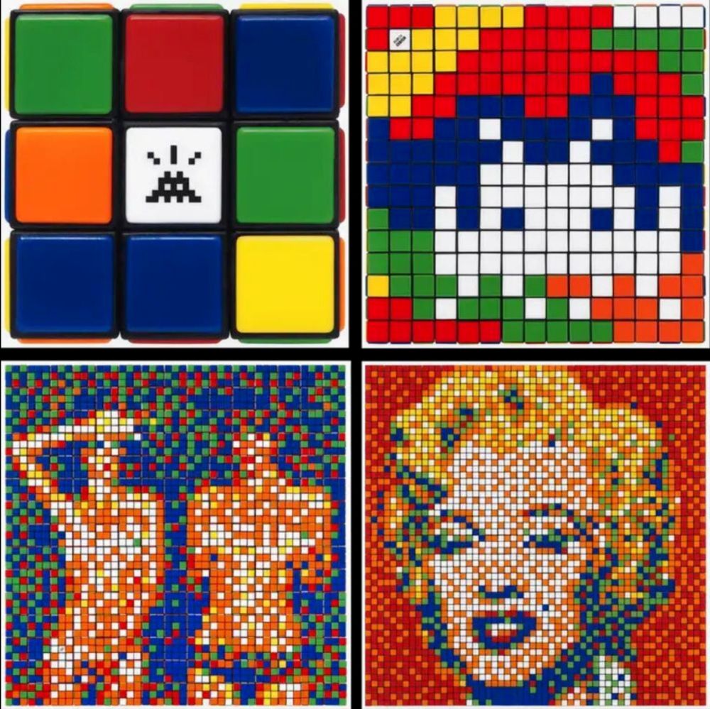 Multiple Invader - Rubikcubism (set of 4)