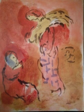 Lithographie Chagall - Ruth glaneuse