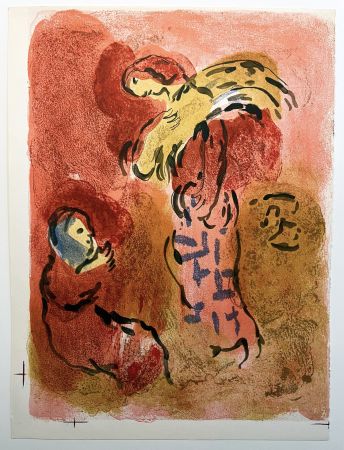 Lithographie Chagall - RUTH GLANEUSE. Lithographie originale pour 
