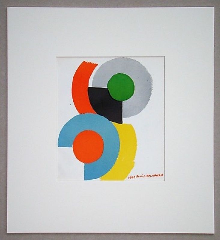 Lithographie Delaunay - Rythmes circulaires, 1949