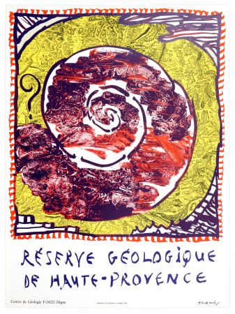 Lithographie Alechinsky - Réserve géologique de la Haute-Provence