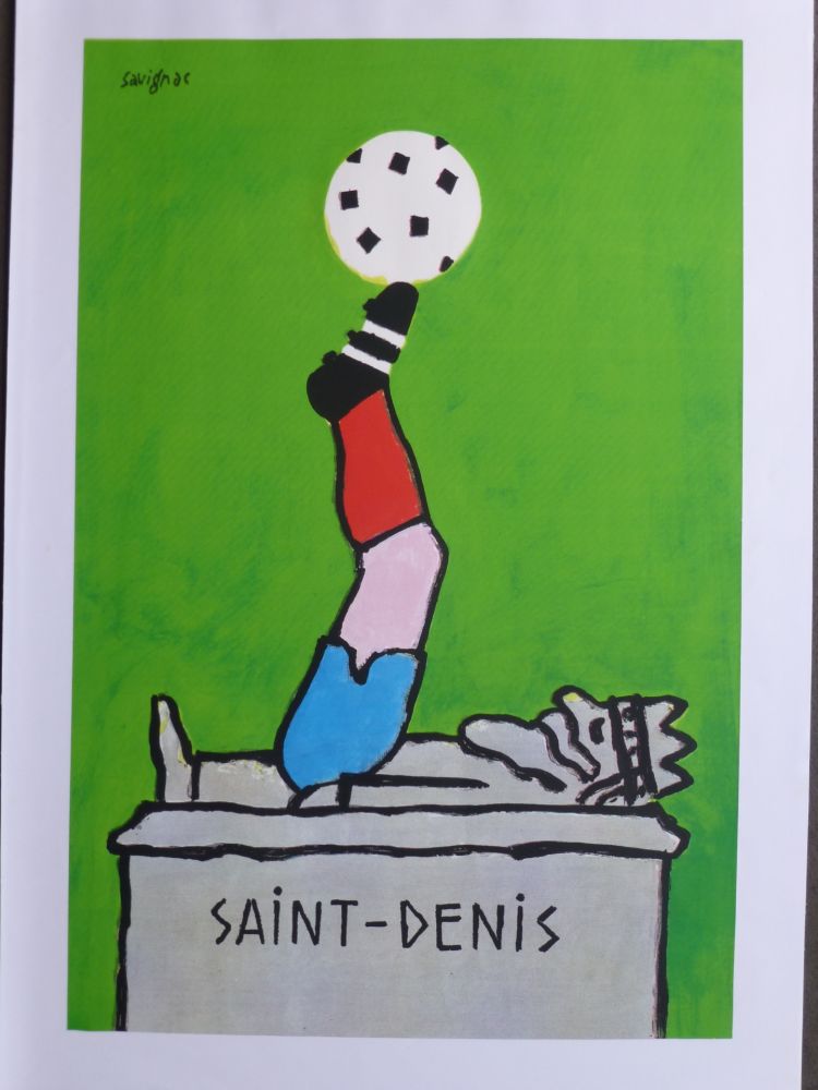 Plakat Savignac - Saint Denis (coupe du monde de football) 1998