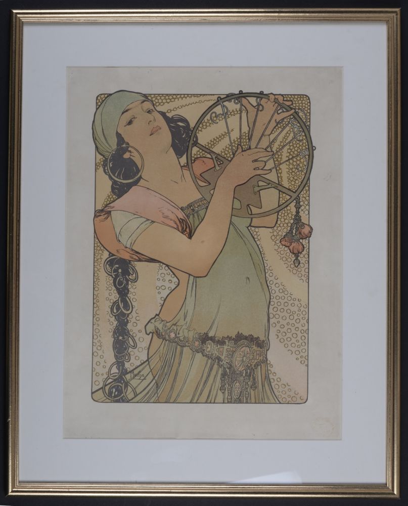 Lithographie Mucha - Salome, C. 1897 - Framed