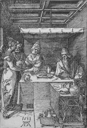 Holzschnitt Durer - Salome Presenting the Head of John the Baptist to Herodias