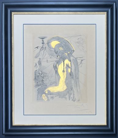 Kaltnadelradierung Dali - Salvador Dalì (1904–1989) - Athene - Mixed media incorporating heliogravure and drypoint etching hand-colored on Arches paper - 1963