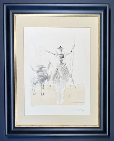 Stich Dali - Salvador Dalì (1904–1989)  -Don Quichotte et Sancho Pança - Etching and aquatint