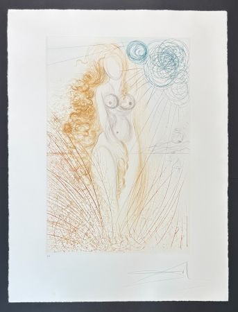 Kaltnadelradierung Dali - Salvador Dalí (1904-1989) - La Naissance de Vénus - Drypoint etching with stencil on Rives paper - 1971