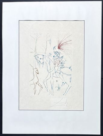 Stich Dali - Salvador Dalí (1904–1989) - La gué du sang - Drypoint, etching on Japanese paper - 1975