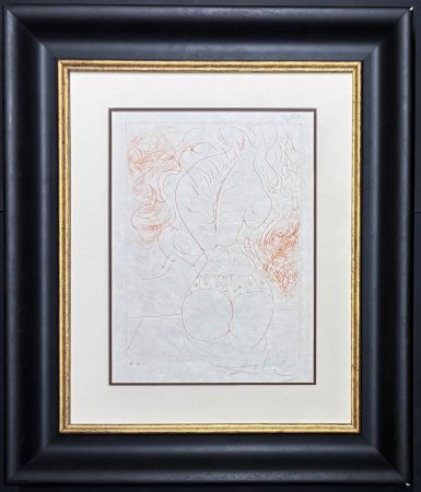 Stich Dali - Salvador Dalí (1904–1989) - Le torse -  drypoint etching on Japanese paper - 1969