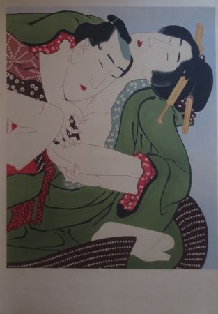 Lithographie Utamaro - Sans titre