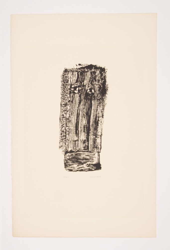 Lithographie Michaux - SANS TITRE, 1974.