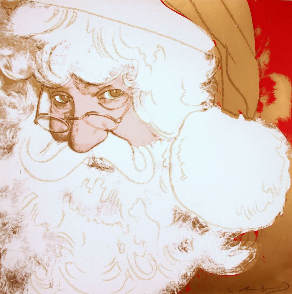 Siebdruck Warhol - Santa Claus
