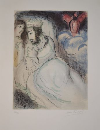 Lithographie Chagall - Sarah And Abimelech - M239
