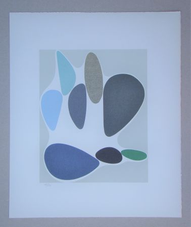 Lithographie Vasarely - Sauzon